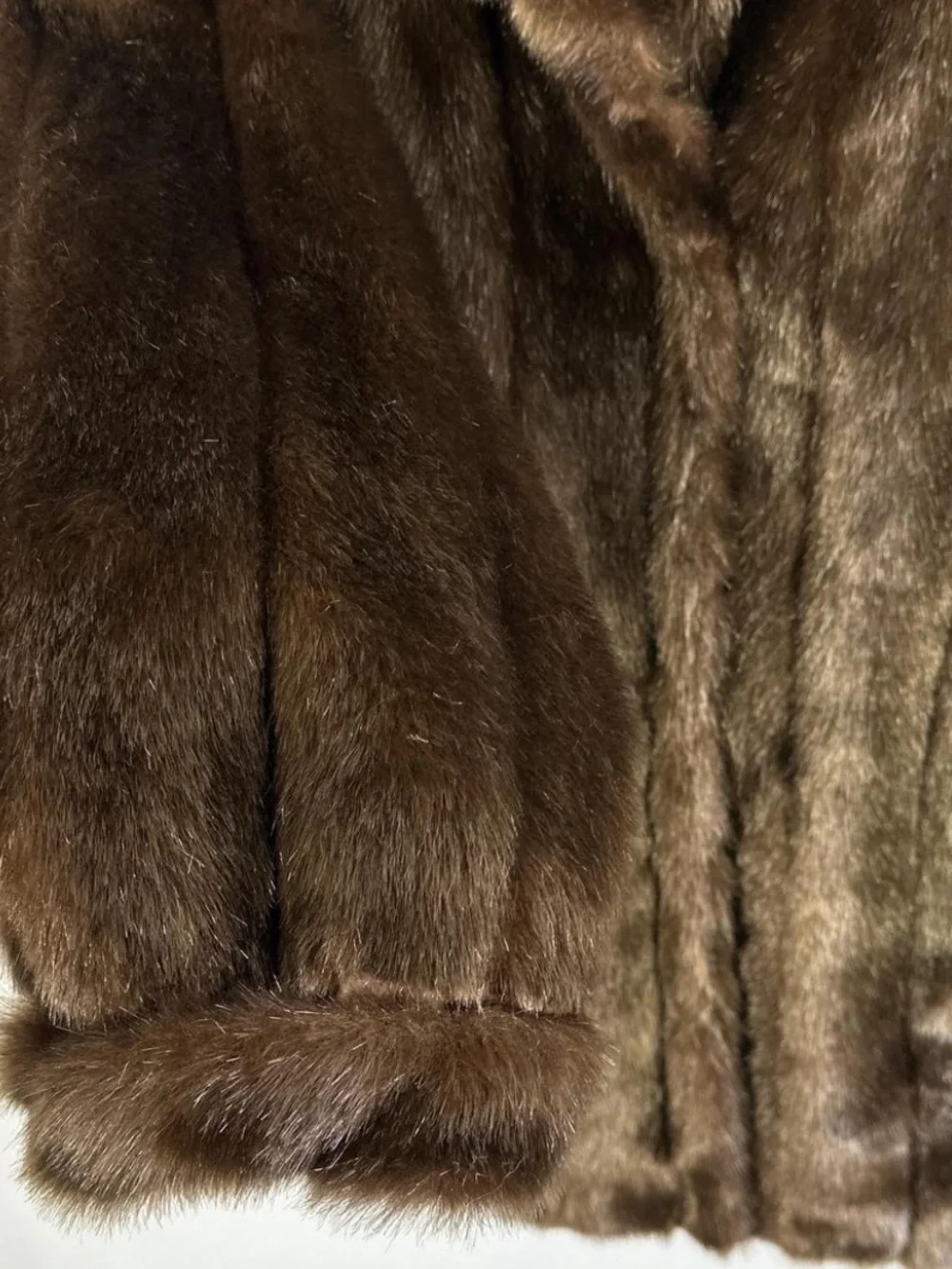 1X Dennis Basso - Vintage Brown Faux Fur Coat